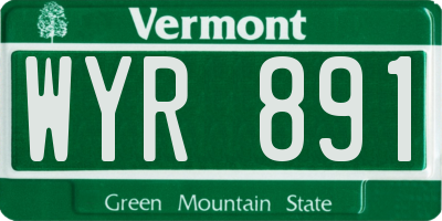 VT license plate WYR891