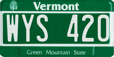 VT license plate WYS420