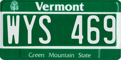 VT license plate WYS469