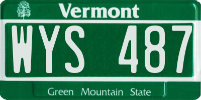 VT license plate WYS487