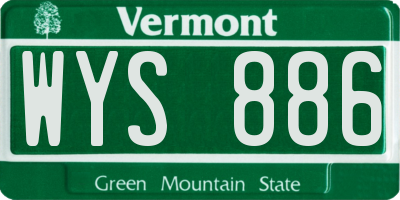 VT license plate WYS886