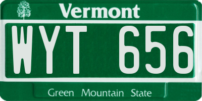 VT license plate WYT656