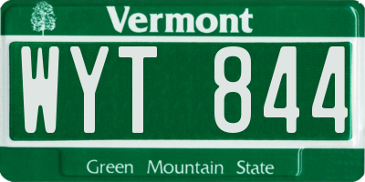 VT license plate WYT844