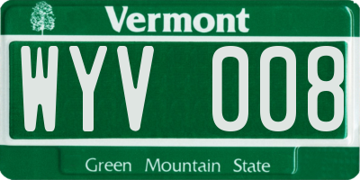 VT license plate WYV008