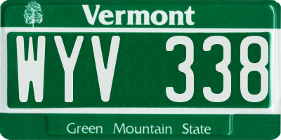VT license plate WYV338