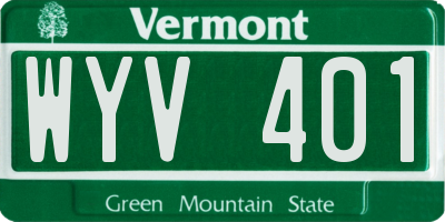 VT license plate WYV401