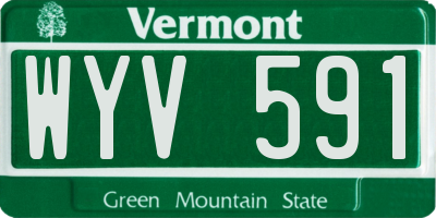 VT license plate WYV591