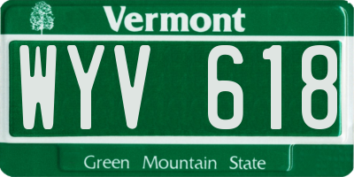 VT license plate WYV618
