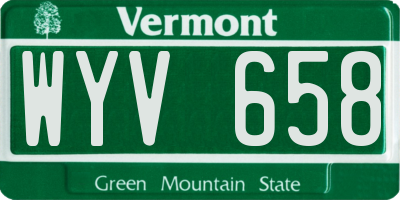 VT license plate WYV658