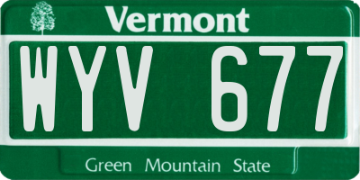 VT license plate WYV677