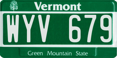 VT license plate WYV679