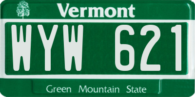 VT license plate WYW621