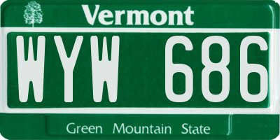 VT license plate WYW686