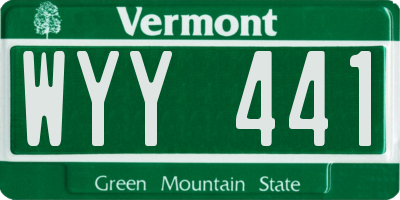 VT license plate WYY441