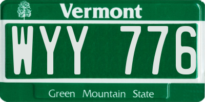 VT license plate WYY776