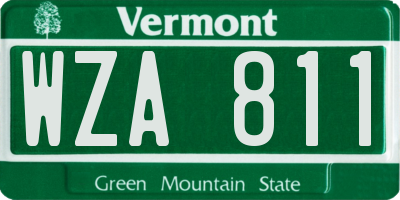 VT license plate WZA811