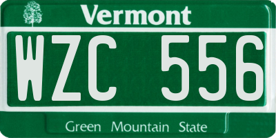 VT license plate WZC556
