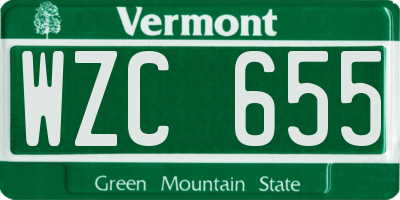 VT license plate WZC655