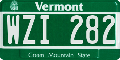 VT license plate WZI282
