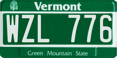 VT license plate WZL776