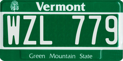 VT license plate WZL779