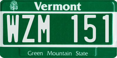 VT license plate WZM151