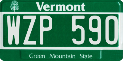 VT license plate WZP590