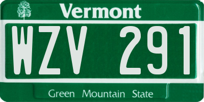 VT license plate WZV291
