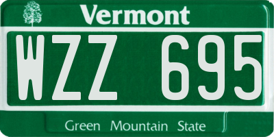 VT license plate WZZ695