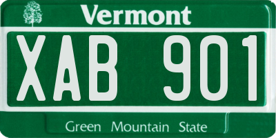 VT license plate XAB901