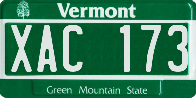 VT license plate XAC173