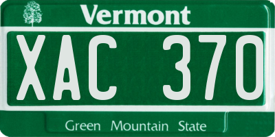 VT license plate XAC370