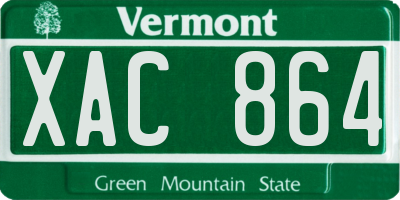 VT license plate XAC864