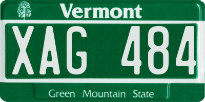 VT license plate XAG484