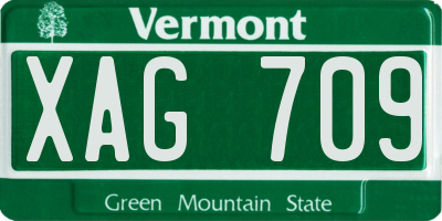 VT license plate XAG709