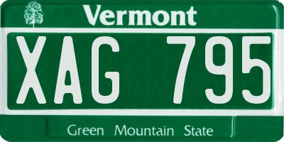 VT license plate XAG795