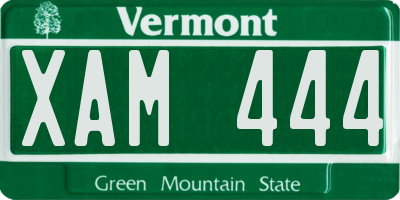 VT license plate XAM444