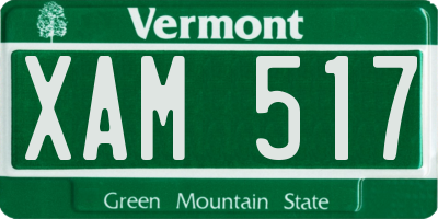 VT license plate XAM517
