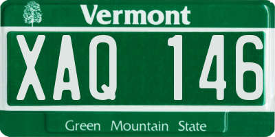 VT license plate XAQ146