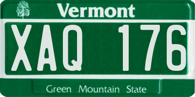 VT license plate XAQ176