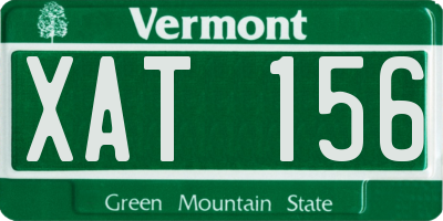 VT license plate XAT156