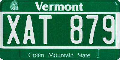 VT license plate XAT879