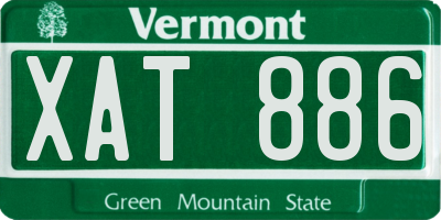 VT license plate XAT886