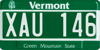 VT license plate XAU146
