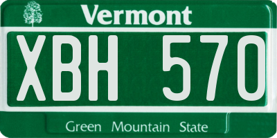 VT license plate XBH570