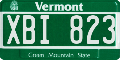 VT license plate XBI823