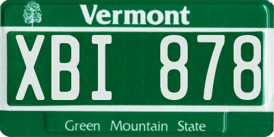 VT license plate XBI878