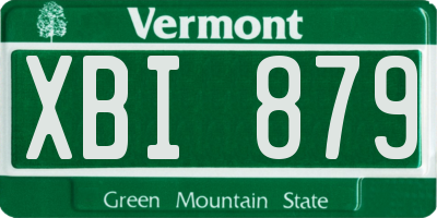 VT license plate XBI879