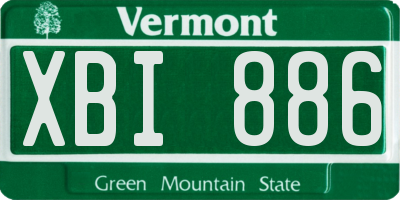 VT license plate XBI886