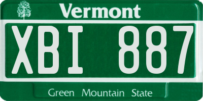 VT license plate XBI887